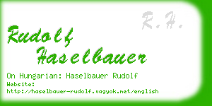 rudolf haselbauer business card
